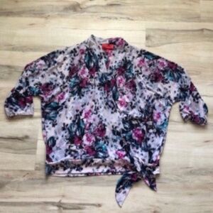 Jennifer Lopez Multicolor Floral Blouse